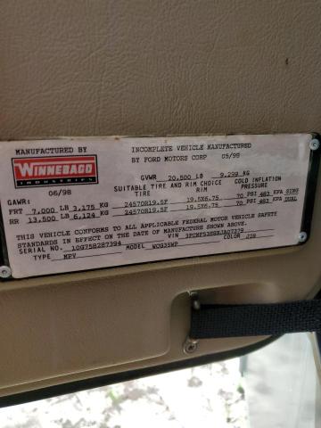Photo 10 from auction – 1999 WINNEBAGO ADVENTURER with VIN 3FCNF53S8XJA07379