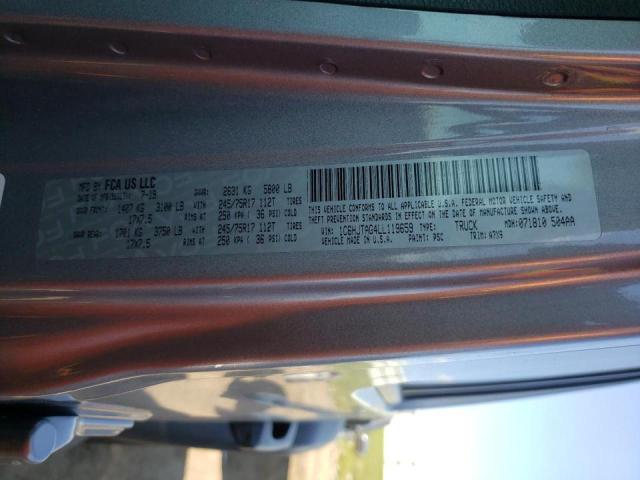 Photo 10 from auction – 2020 JEEP GLADIATOR with VIN 1C6HJTAG4LL119659