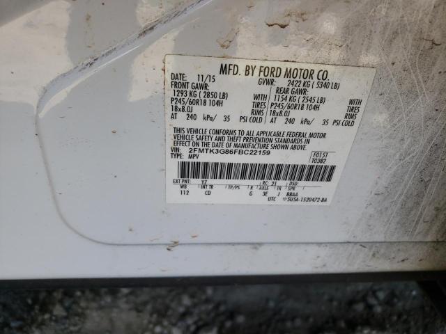 Photo 10 from auction – 2015 FORD EDGE SE with VIN 2FMTK3G86FBC22159