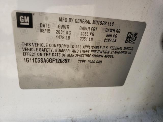 Photo 10 from auction – 2016 CHEVROLET MALIBU LIM with VIN 1G11C5SA6GF120867