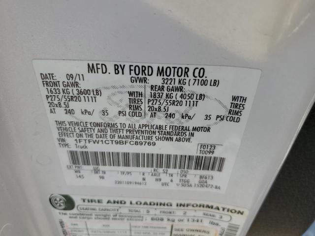 Photo 10 from auction – 2011 FORD F150 SUPER with VIN 1FTFW1CT9BFC89769