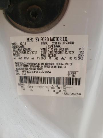 Photo 10 from auction – 2015 FORD F350 SUPER with VIN 1FT8X3BT1FEC21884