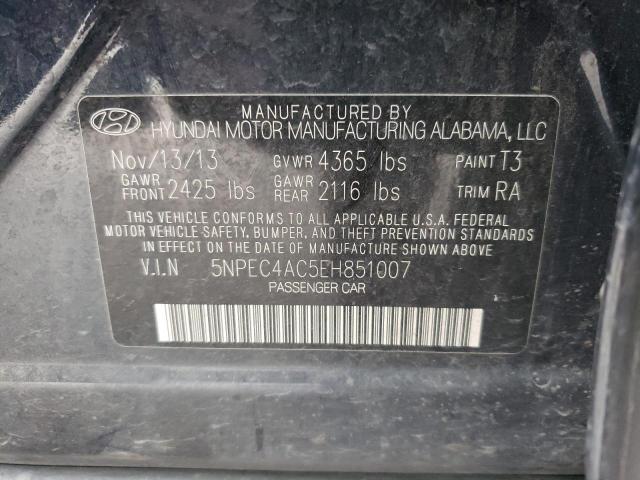 Photo 10 from auction – 2014 HYUNDAI SONATA SE with VIN 5NPEC4AC5EH851007