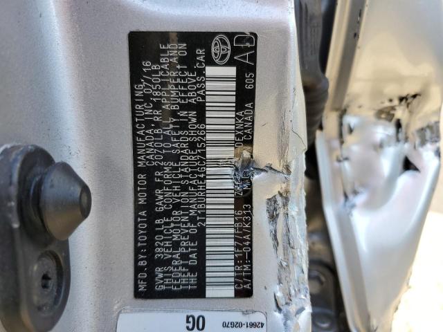 Photo 10 from auction – 2016 TOYOTA COROLLA L with VIN 2T1BURHE4GC715266