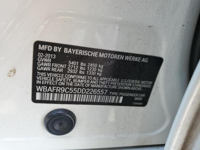 Photo 10 from auction – 2013 BMW 550 I with VIN WBAFR9C55DD226557