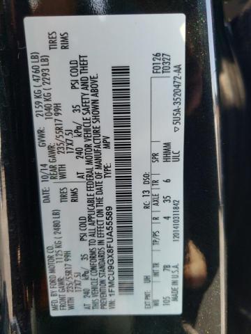 Photo 10 from auction – 2015 FORD ESCAPE SE with VIN 1FMCU9GX8FUA55589