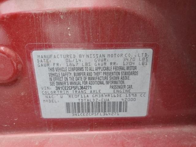 Photo 10 from auction – 2015 NISSAN VERSA NOTE with VIN 3N1CE2CP5FL364271