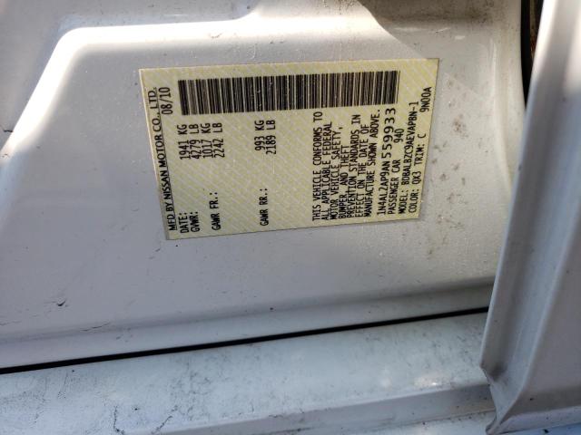 Photo 10 from auction – 2010 NISSAN ALTIMA BAS with VIN 1N4AL2AP9AN559933