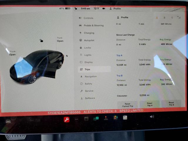 Photo 8 from auction – 2022 TESLA MODEL 3 with VIN 5YJ3E1EA2NF185666