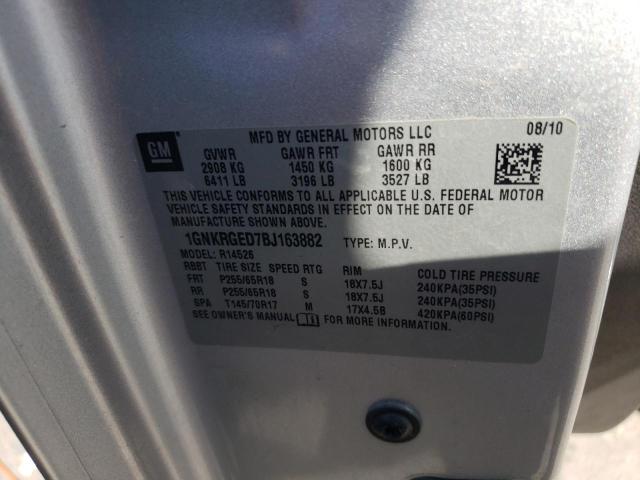Photo 10 from auction – 2011 CHEVROLET TRAVERSE L with VIN 1GNKRGED7BJ163882