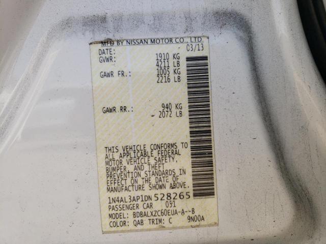 Photo 10 from auction – 2013 NISSAN ALTIMA 2.5 with VIN 1N4AL3AP1DN528265