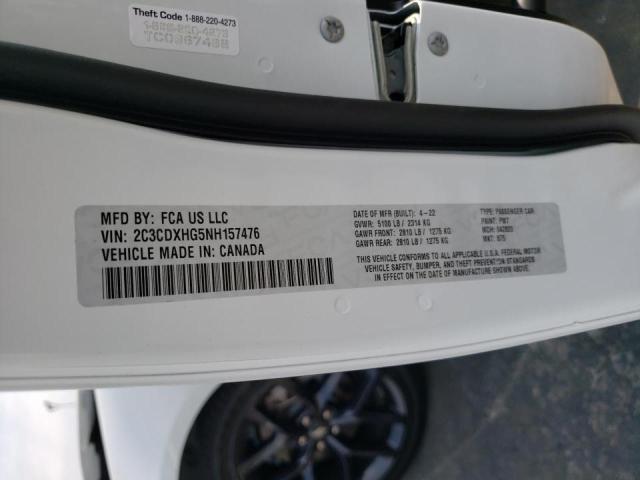 Photo 10 from auction – 2022 DODGE CHARGER GT with VIN 2C3CDXHG5NH157476