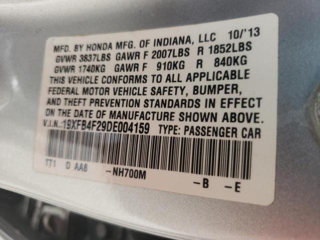 Photo 10 from auction – 2013 HONDA CIVIC HYBR with VIN 19XFB4F29DE004159