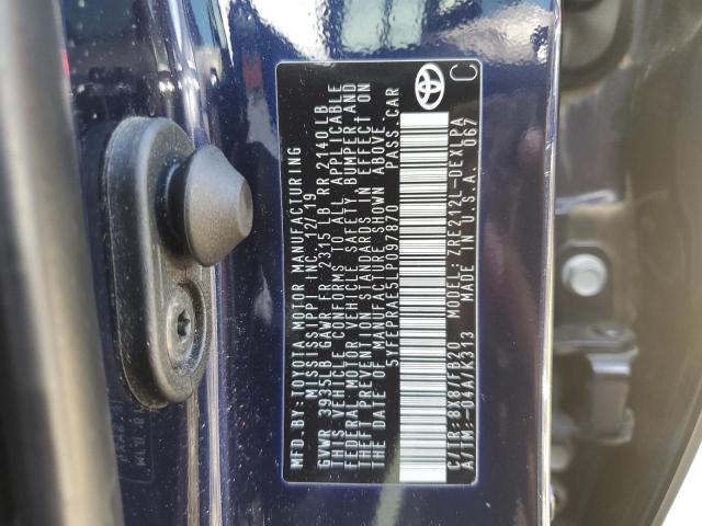 Photo 10 from auction – 2020 TOYOTA COROLLA LE with VIN 5YFEPRAE5LP097870