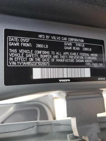 Photo 10 from auction – 2007 VOLVO S80 V8 with VIN YV1AH852371029075