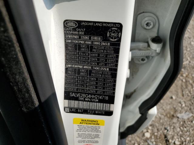 صورة رقم 10 من المزاد - 2017 LAND ROVER RANGE ROVE مع VIN SALVE2BG4HH214718