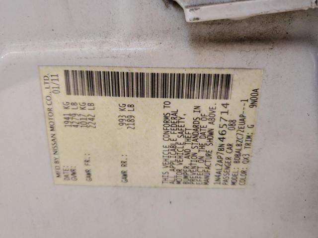 Photo 10 from auction – 2011 NISSAN ALTIMA BAS with VIN 1N4AL2AP7BN465714