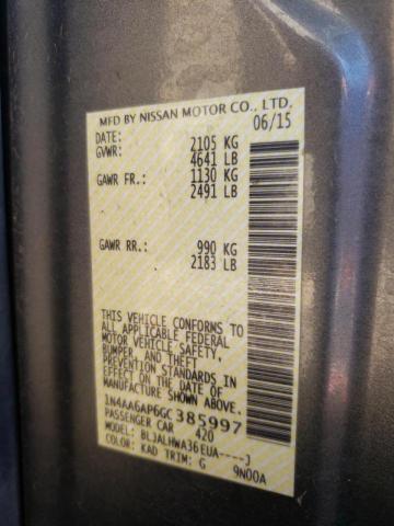 Photo 10 from auction – 2016 NISSAN MAXIMA 3.5 with VIN 1N4AA6AP6GC385997