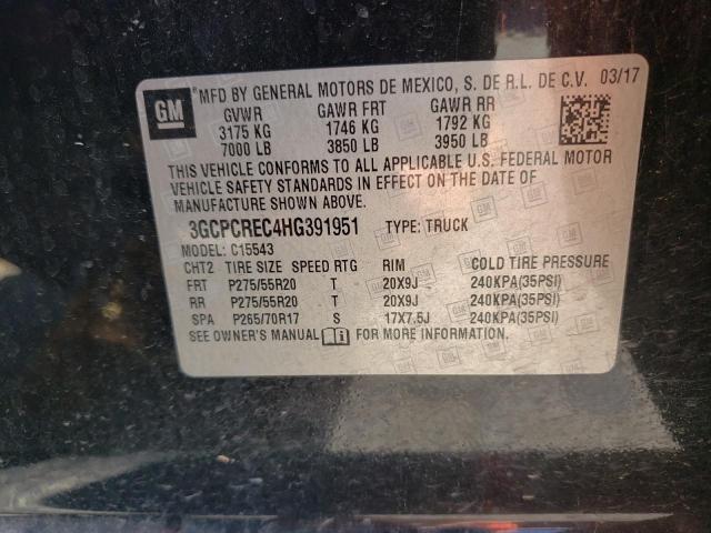 Photo 10 from auction – 2017 CHEVROLET SILVERADO with VIN 3GCPCREC4HG391951
