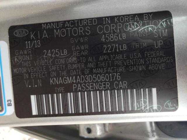 Photo 10 from auction – 2013 KIA OPTIMA HYB with VIN KNAGM4AD3D5060176