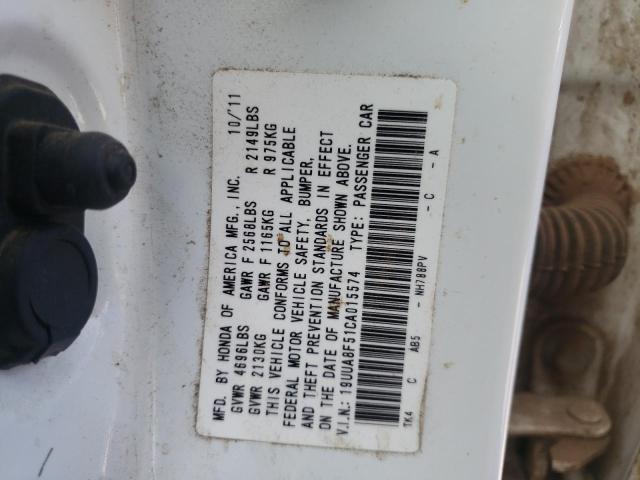 Photo 10 from auction – 2012 ACURA TL with VIN 19UUA8F51CA015574