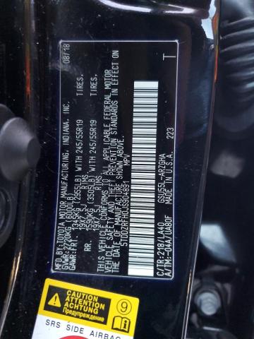 Photo 10 from auction – 2018 TOYOTA HIGHLANDER with VIN 5TDDZRFH0JS904891