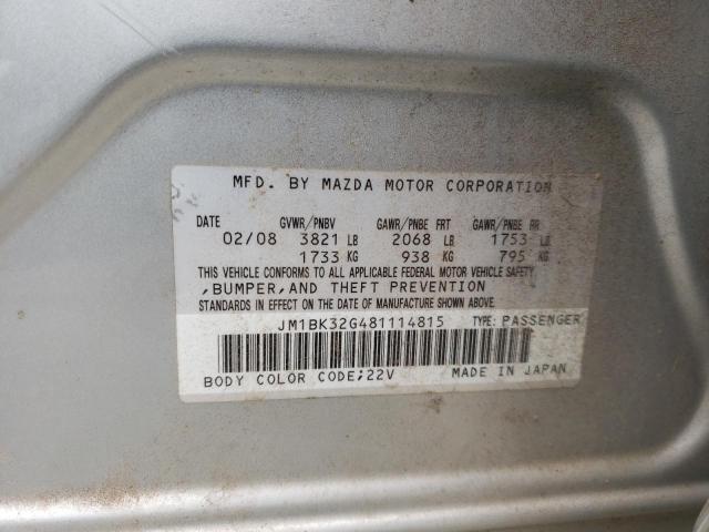 Photo 10 from auction – 2008 MAZDA 3 I with VIN JM1BK32G481114815