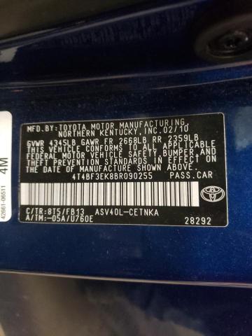Photo 10 from auction – 2011 TOYOTA CAMRY BASE with VIN 4T4BF3EK8BR090255