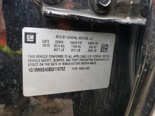 Photo 10 from auction – 2013 CHEVROLET VOLT with VIN 1G1RH6E43DU116752
