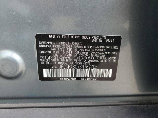 Photo 10 from auction – 2011 SUBARU FORESTER 2 with VIN JF2SHABC7BH767705