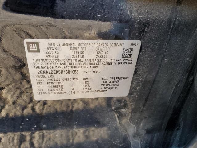 Photo 10 from auction – 2017 CHEVROLET EQUINOX PR with VIN 2GNALDEK5H1601053