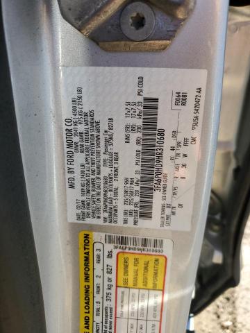 Photo 10 from auction – 2017 FORD FUSION SE with VIN 3FA6P0HD9HR310680