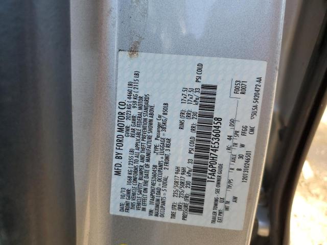 Photo 10 from auction – 2014 FORD FUSION SE with VIN 1FA6P0H74E5360458
