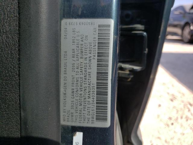 Photo 10 from auction – 2004 VOLKSWAGEN GOLF GLS with VIN 9BWGL61J344036351