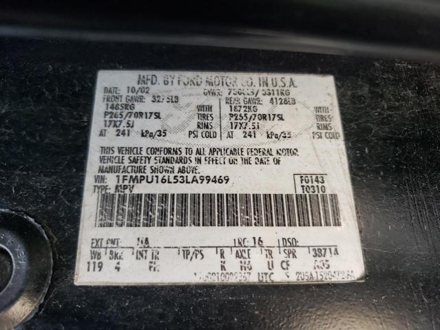 Photo 10 from auction – 2003 FORD EXPEDITION with VIN 1FMPU16L53LA99469