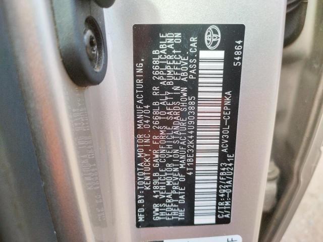 Photo 10 from auction – 2004 TOYOTA CAMRY LE with VIN 4T1BE32K44U903885