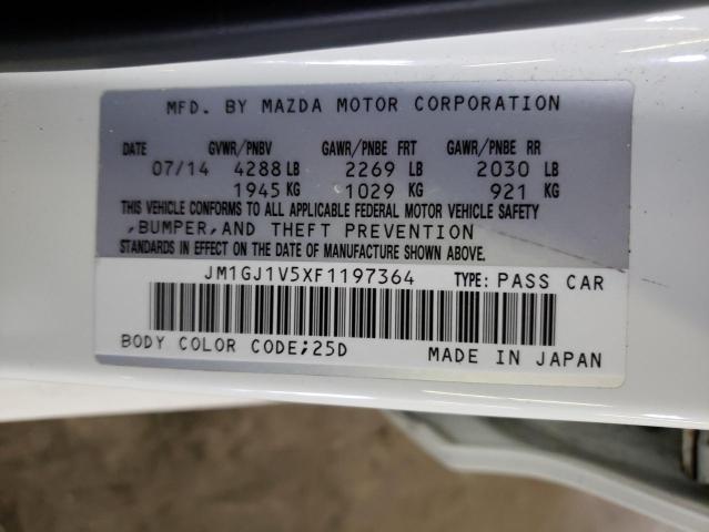Photo 10 from auction – 2015 MAZDA 6 TOURING with VIN JM1GJ1V5XF1197364