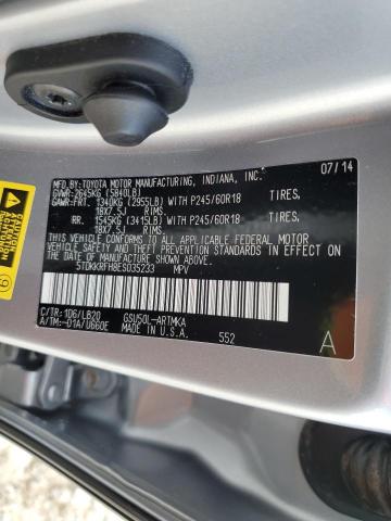 Photo 10 from auction – 2014 TOYOTA HIGHLANDER with VIN 5TDKKRFH8ES035233
