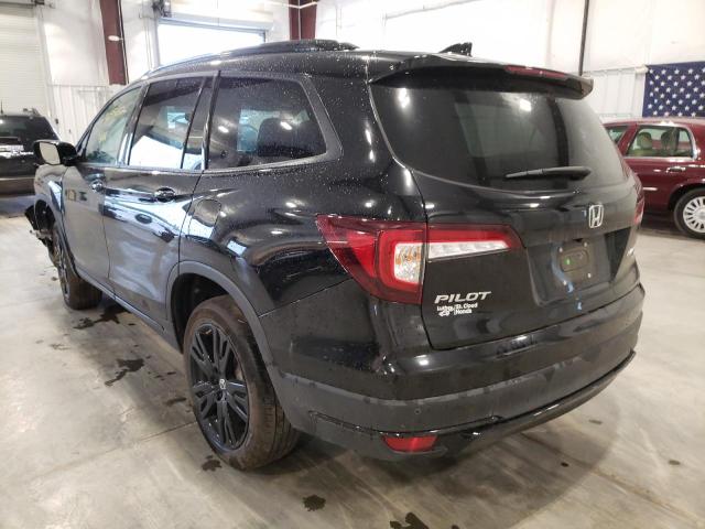 Photo 3 from auction – 2021 HONDA PILOT BLAC with VIN 5FNYF6H70MB052354