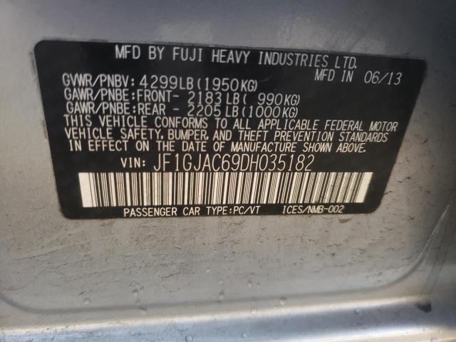Photo 10 from auction – 2013 SUBARU IMPREZA PR with VIN JF1GJAC69DH035182