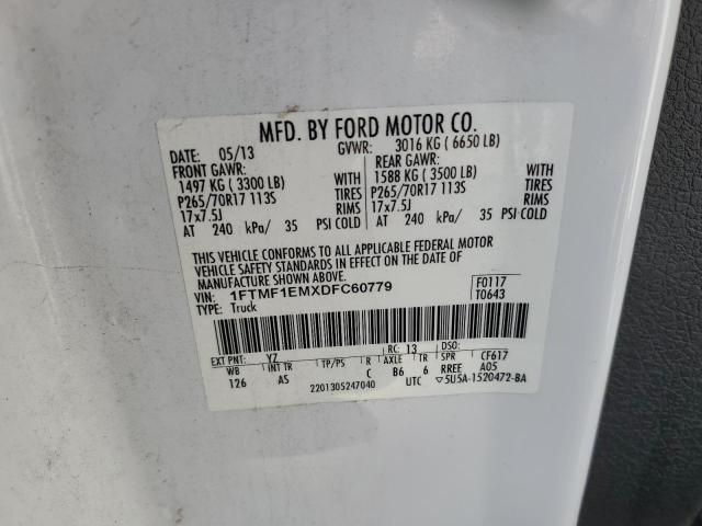 Photo 10 from auction – 2013 FORD F150 with VIN 1FTMF1EMXDFC60779