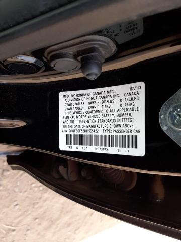 Photo 10 from auction – 2013 HONDA CIVIC LX with VIN 2HGFB2F52DH565422