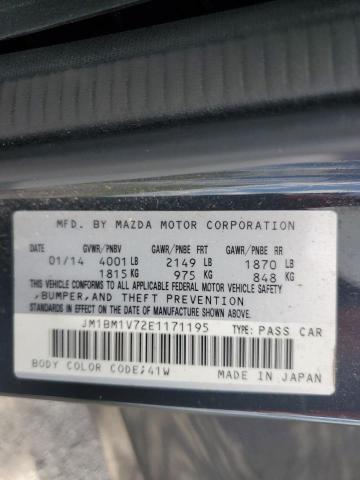 Photo 10 from auction – 2014 MAZDA 3 TOURING with VIN JM1BM1V72E1171195