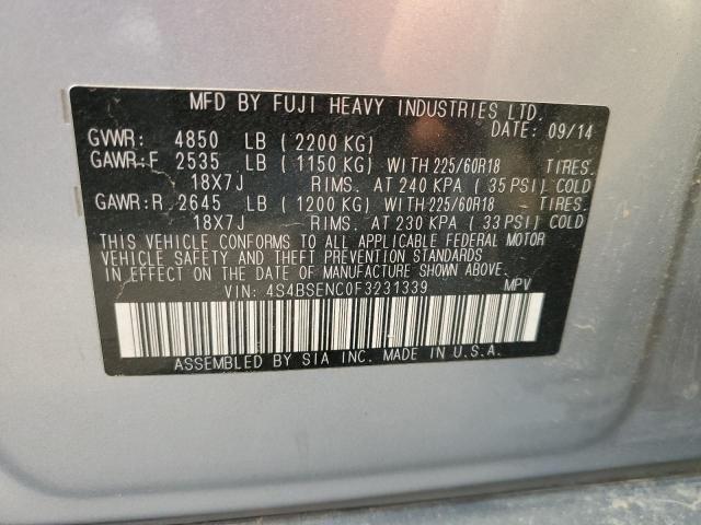 Photo 10 from auction – 2015 SUBARU OUTBACK 3. with VIN 4S4BSENC0F3231339