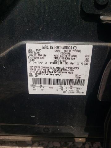 Photo 10 from auction – 2015 FORD EDGE SE with VIN 2FMTK3G92FBB76001