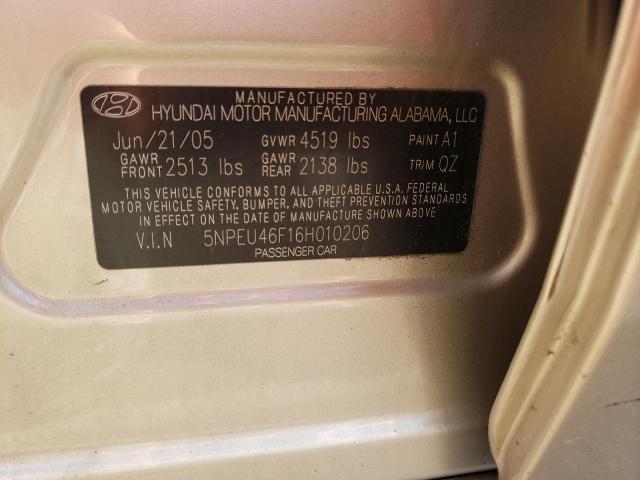 Photo 10 from auction – 2006 HYUNDAI SONATA GLS with VIN 5NPEU46F16H010206
