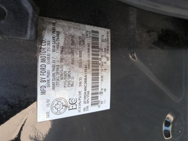Photo 10 from auction – 2008 FORD EDGE LIMIT with VIN 2FMDK49C38BA17543