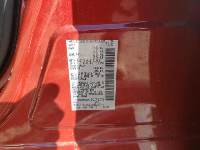 Photo 10 from auction – 2013 NISSAN PATHFINDER with VIN 5N1AR2MMXDC617179