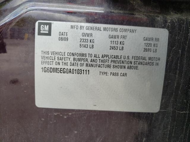 Photo 10 from auction – 2010 CADILLAC CTS PERFOR with VIN 1G6DM5EG0A0103111