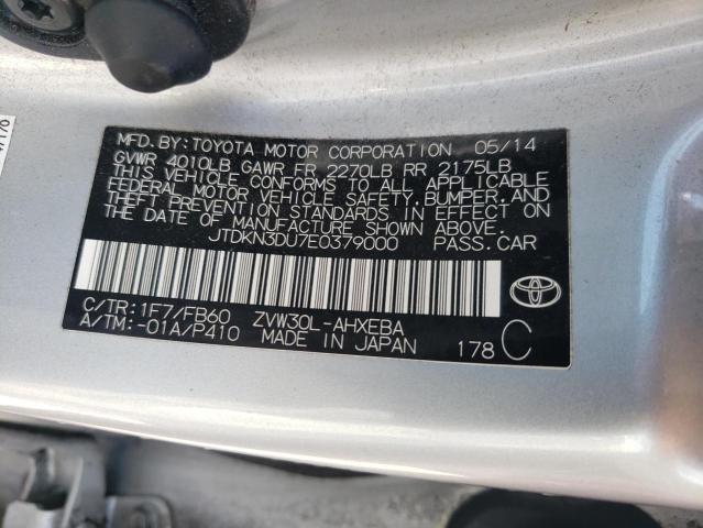 Photo 10 from auction – 2014 TOYOTA PRIUS with VIN JTDKN3DU7E0379000